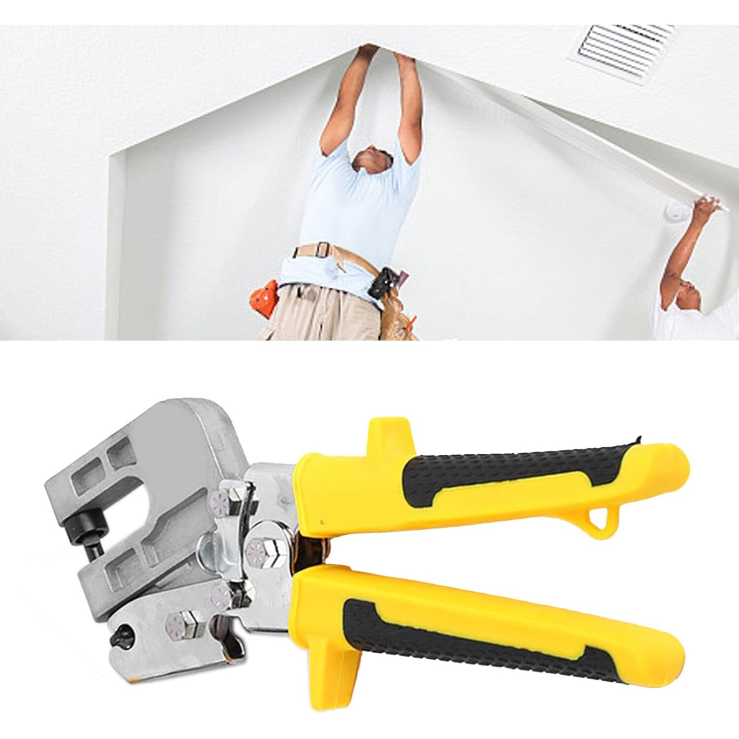 Cleste pentru sertizat profile gips carton, rigips, Galben/Negru - eMAG.ro