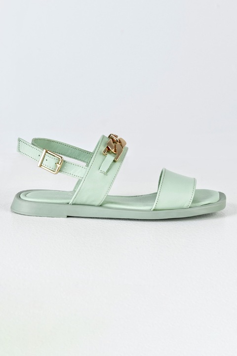 MUSK, Sandale slingback din piele, Verde pal