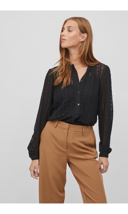 Női blúz VILA, 6029, Szintetikus, Fekete