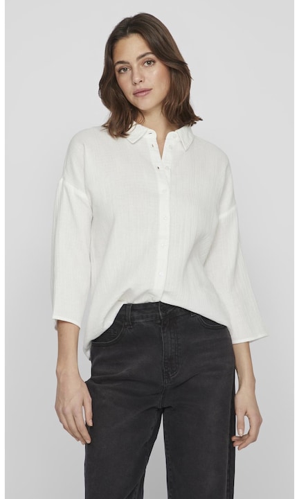 Női blúz VILA, 7522, Pamut, Fehér