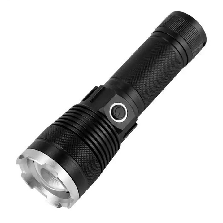 P90 G72 LED фенер, телескопичен zoom, презареждаем, 40W