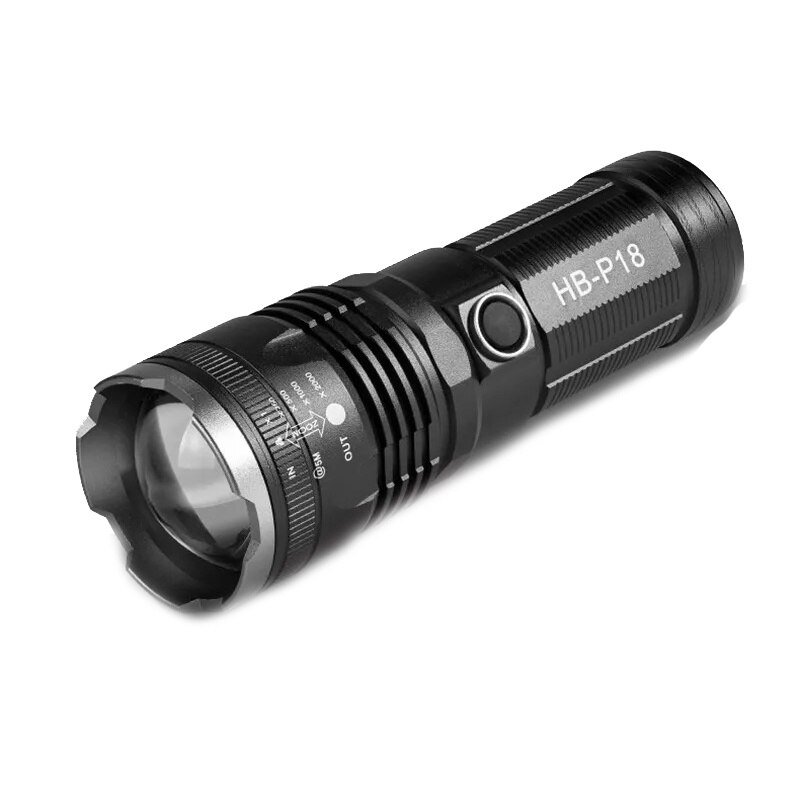 Lanterna LED HBP18, zoom telescopic, reincarcabila, 40W - eMAG.ro