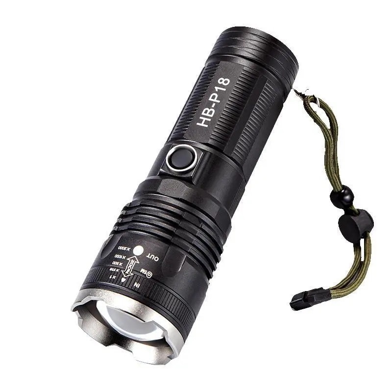 Lanterna LED HBP18, zoom telescopic, reincarcabila, 40W - eMAG.ro