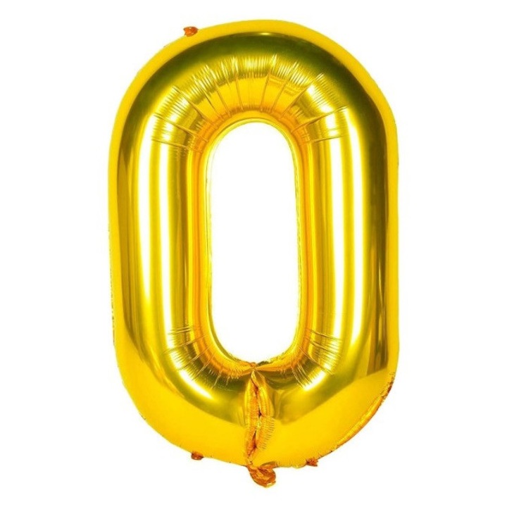 Fém fólia lufi Letter O, 40 cm, arany, HAPPY JOKER®