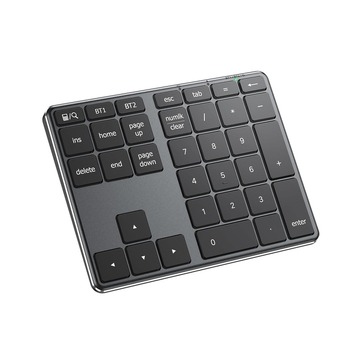 Tastatura Numerica iClever IC-KP10, Wireless, Fara Fir, Bloc Numeric Aluminiu, Reincarcabila USB-C, 34 Taste