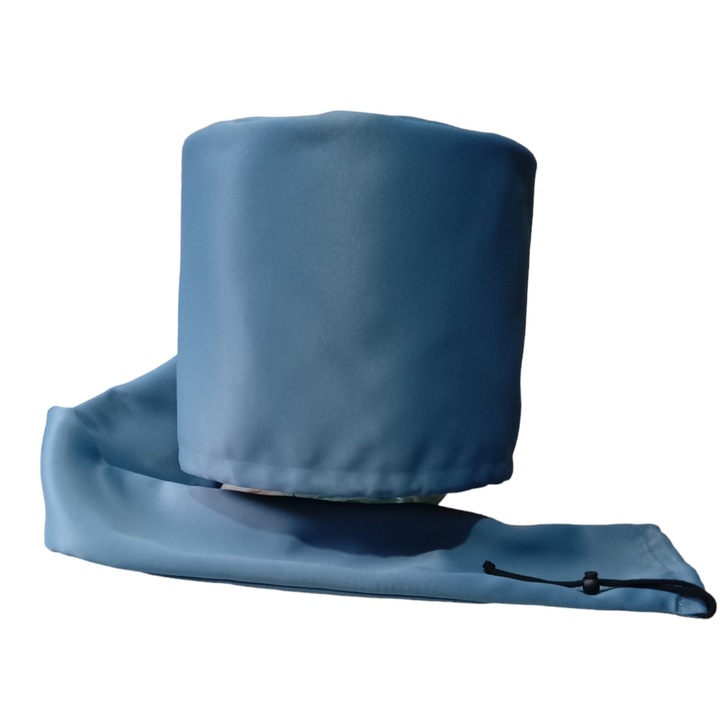 Capac din poliester albastru atasabil la uscatorul de par