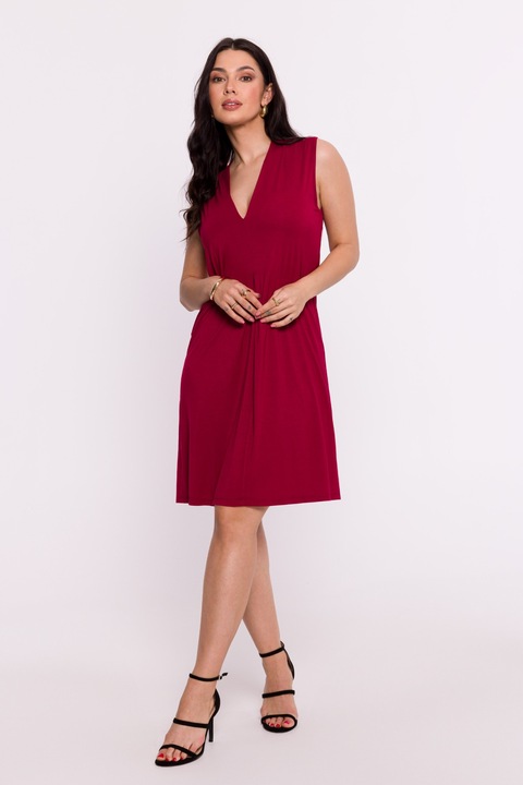 BeWear Дамска мини рокля Longer B286 cappuccino, Кафяв