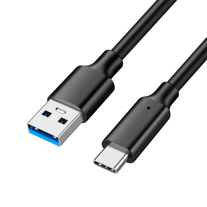 USB 3.2 adatkábel, AHA PRINT®, dedikált AndroidAuto számára, bármilyen márkával kompatibilis, 20 Gbps adatátvitel, fekete, 0,5 m