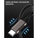 Cablu USB la USB-C 3.0 PRESTIGE CHARGE®, Dedicat pentru Transfer Date 10Gbps & Android Auto / Apple CarPlay, Compatibil Samsung, iPhone 15/16/17 Plus, Pro & ProMax, Tableta si Hard Extern, Textil Premium 0.5m, Negru