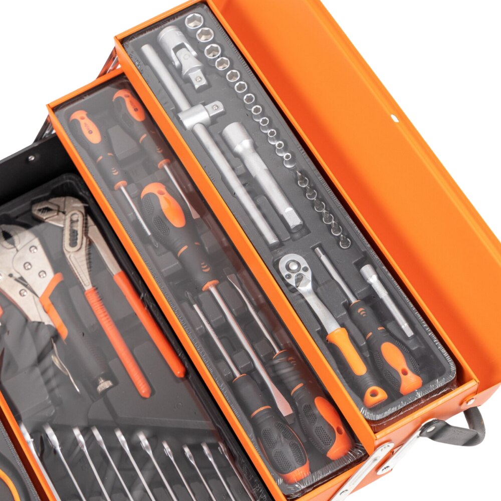 Trusa 85 piese si scule Blasko®, compartimentata, 4 sertare