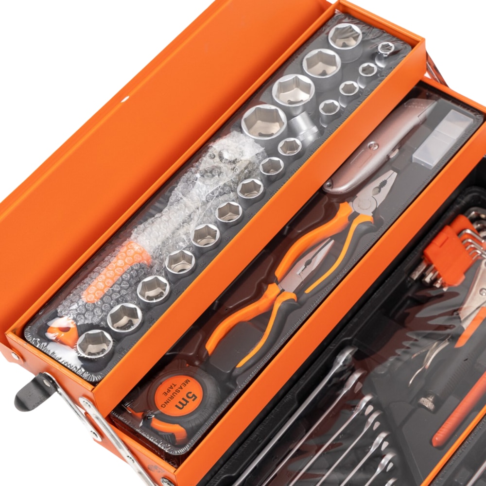 Trusa 85 piese si scule Blasko®, compartimentata, 4 sertare
