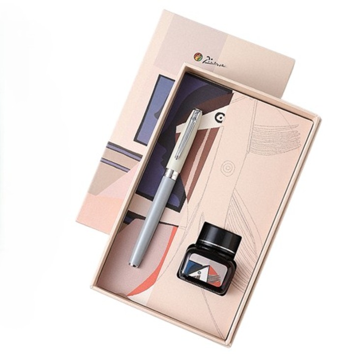 Set Picasso 717- Stilou Morandi Gri CT si calimara cerneala