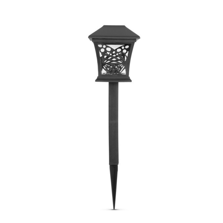 Lampa Solara LED - Model Fluturi - negru, alb cald - 9 x 9 x 25 (+9) cm