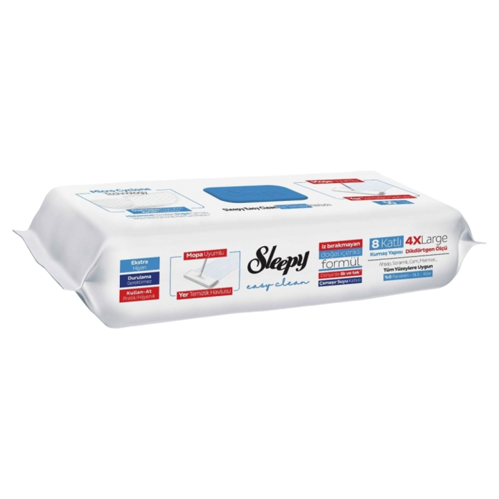 Lavete umede pentru curatare pardoseli SLEEPY EASY CLEAN Bleach Additive 50buc