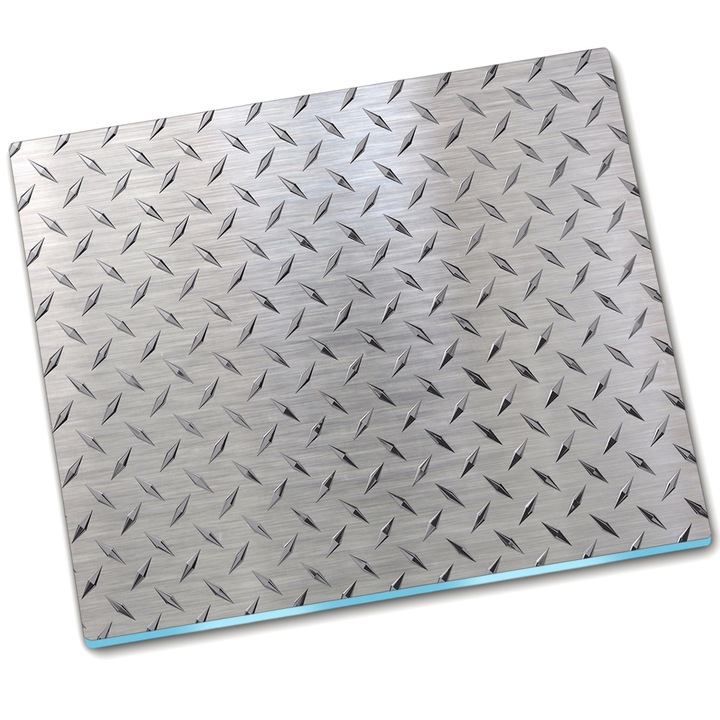 Tocator pe sticla. Tulup. Otel metalic. Albastru. 60x52 cm. 010010520040000050718