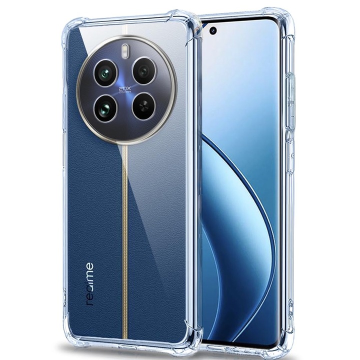 Кейс за Realme 12 Pro/12 Pro+, Sol Protect, Silicone Ultra, Transparent