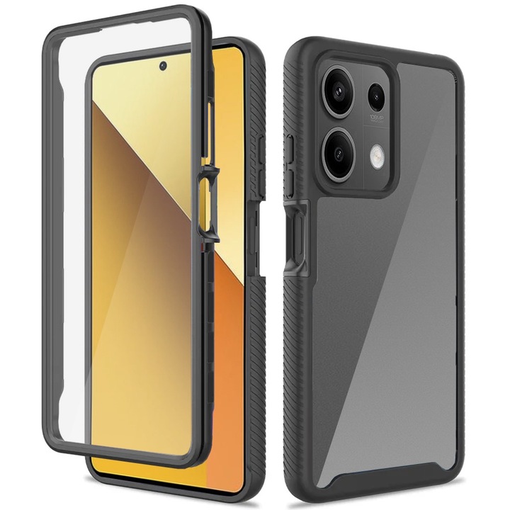 Xiaomi Redmi Note 13 5G tok fóliával, Sol Safe 360, fekete - átlátszó