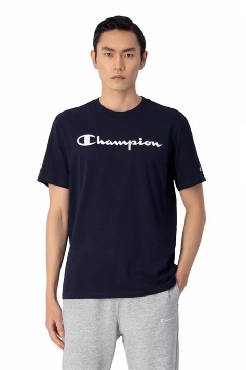 Мъжка тениска, Champion, Text, Тъмно синя, Памук, XL