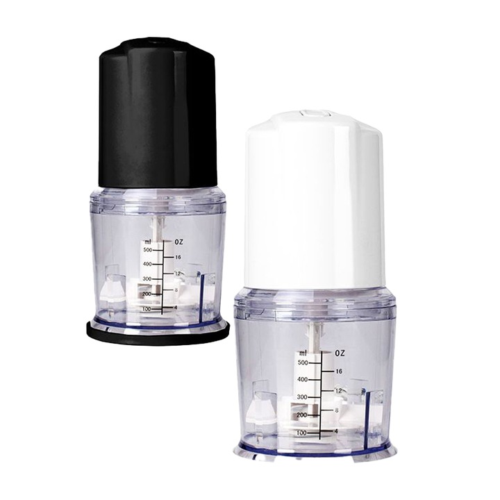 Robot de bucatarie Dictro Lux 889900, 300W, 2 functii, bol 500ml, sistem de siguranta, ergonomic, transparent, 220-240V