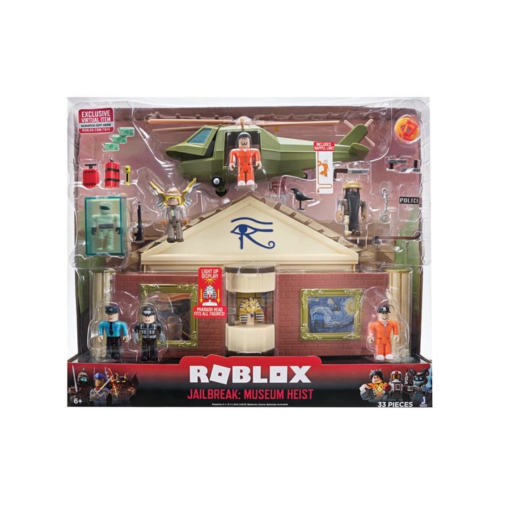 Roblox, Jazwares, Jailbreak: Múzeumi rablás játékkészlet figurákkal és kiegészítőkkel, exkluzív kóddal