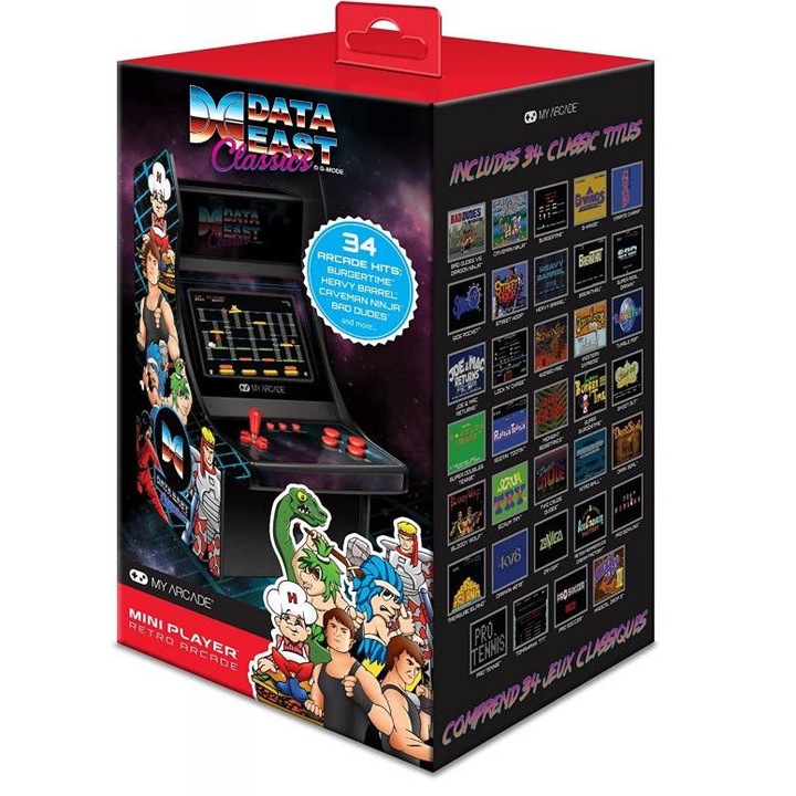 Consola Retro Mini Player, 34 jocuri in 1, ecran 4.25", difuzor extern, multicolor, 15.9x17.8x30.5cm