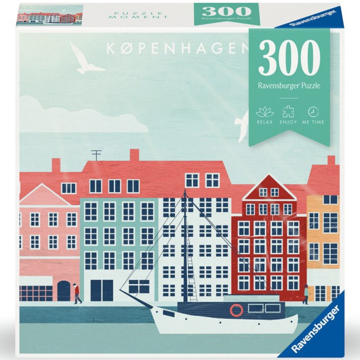 Puzzle Ravensburger - Moment, Copenhaga, 300 piese