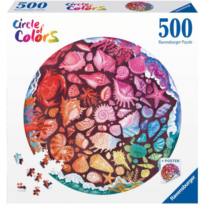 Ravensburger Circle of Colors puzzle, Tengeri állatok, 500 darabos