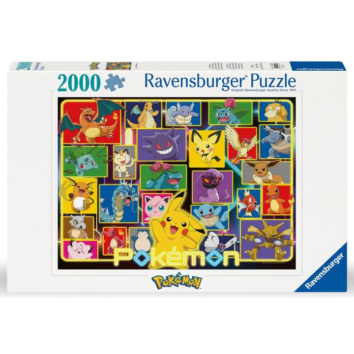 Пъзел Ravensburger - Pokemon, 2000 части