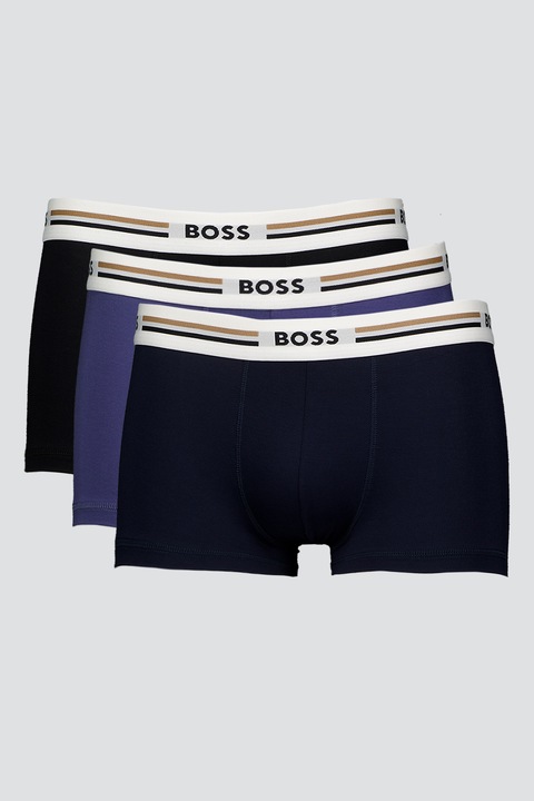 BOSS, Revive boxer szett - 3 db, Fekete/Sötétkék/Tengerészkék
