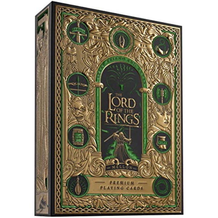 The Lord of the Rings book set, Mellon, special edition, gold and emerald green, board game