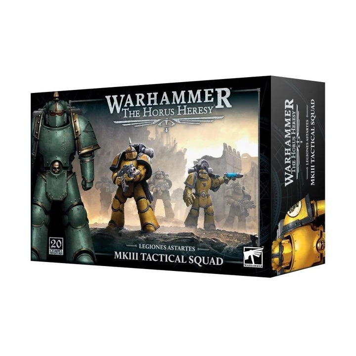 Комплект фигурки Warhammer Horus Heresy, Games Workshop, Legiones Astartes MKIII Tactical Squad, 20 модела, многоцветен, 32 mm
