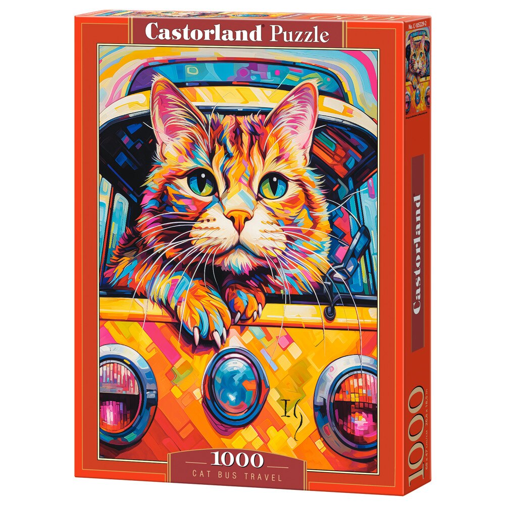 Puzzle Castorland, 1000 piese, Cat Bus Travel, 68x47cm - eMAG.ro