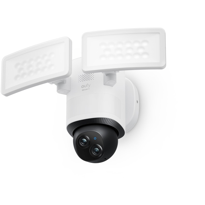 Camera de supraveghere eufy FloodLight E340, 3K Full HD, Wi-Fi 6, audio bidirectional, iluminare smart, 2000 Lumeni