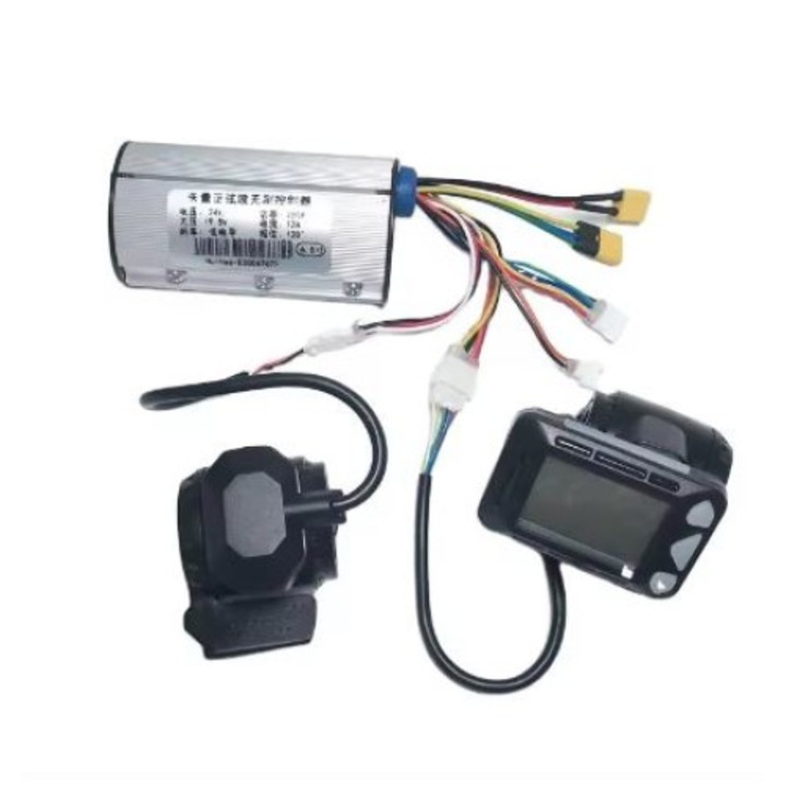 KIT display controller acceleratie si frana pentru trotinetele electrice cu tensiunea de 24 si 36V 350W