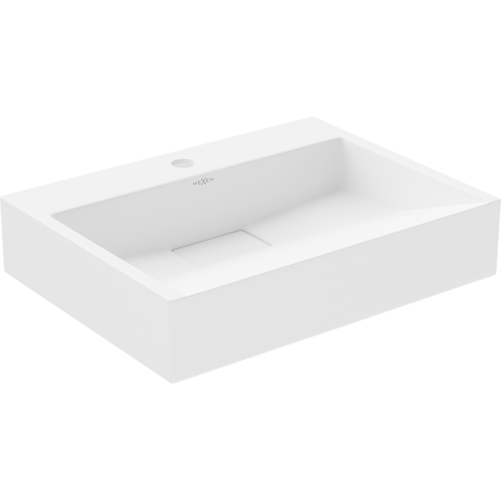 Mexen Ava pultra szerelhető konglomerát mosdókagyló 1 nyílás 50 x 38 cm, Fehér - 23015001
