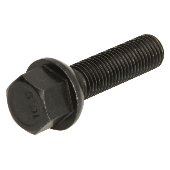 Prezon de roata M12x1, 5, lungime filet 40mm, bila, negru