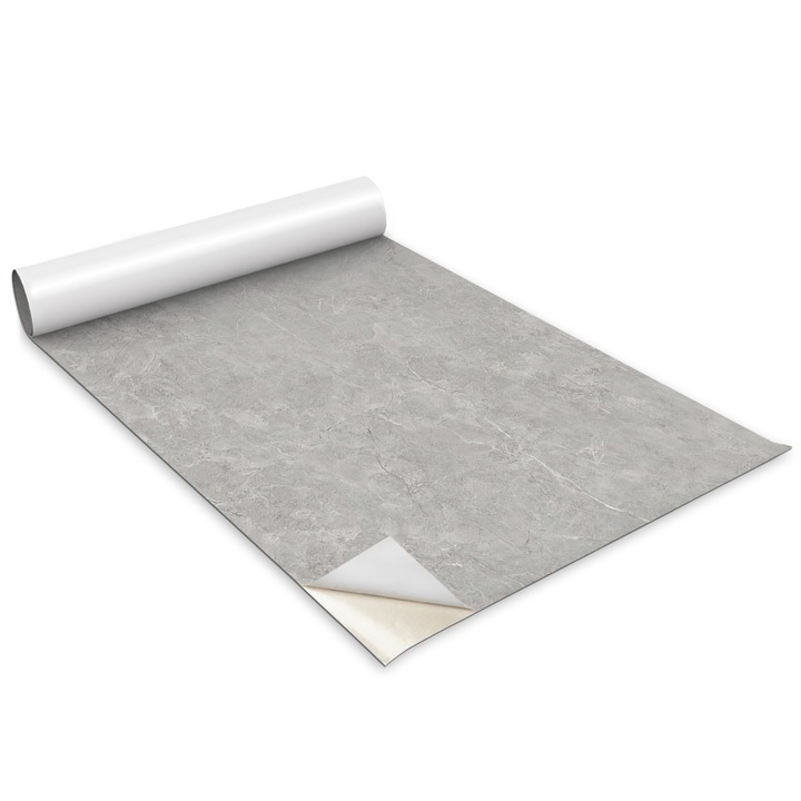 Folie de mobila autoadeziva, Wallfluent, Beton fisurat, Gri, 100x50 cm, 010130570010000276992