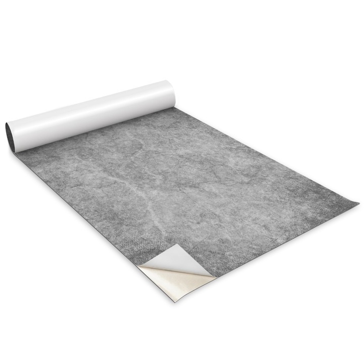 Öntapadó fólia, Wallfluent, Sötétített beton, Szürke, 100x50 cm, matrica