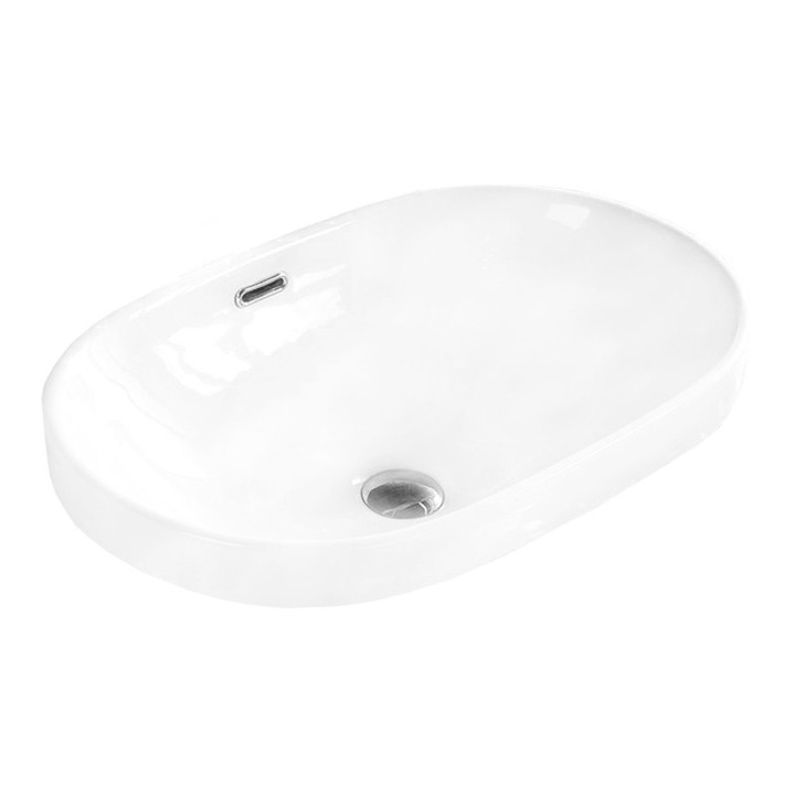 Mexen Viki részben munkalapba épített mosdó 61 x 40 cm, Fehér - 25356100