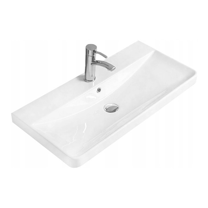 Mexen Dagna részben munkalapba épített mosdó 81 x 39 cm, Fehér - 21998000