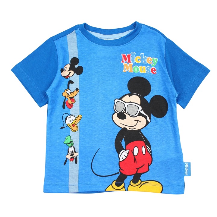 Tricou copii, 100% bumbac, 116 cm, albastru, Friends, Mickey Mouse