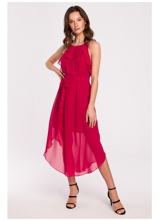 Rochie Dama, Poliester/Bumbac, Fucsia