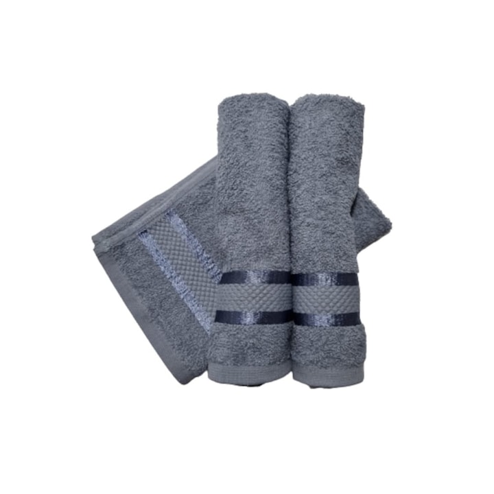Комплект от 2 сиви кърпи за ръце, 30 x 50 см, 100% памук