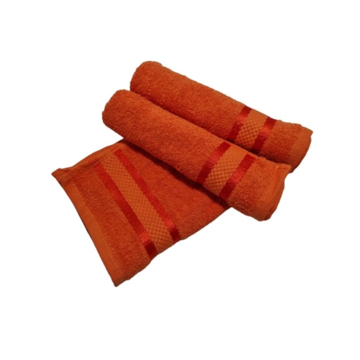 Комплект от 3 кърпи за ръце, 30 x 50 см, 100% памук, червени