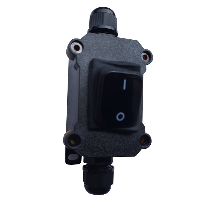 Comutator basculant impermeabil IP67, 2 iesiri, 230V-16A, HS5718 DH-B