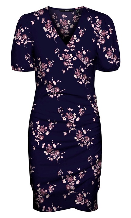Дамска рокля VERO MODA, 113622, Елегантна, Къса, Текстил, Тъмносин