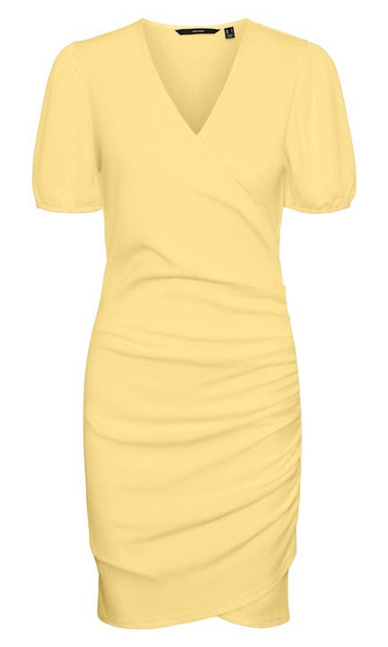 Дамска рокля VERO MODA, 113622, Елегантна, Къса, Текстил, Жълт