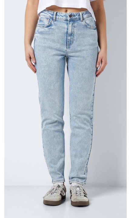 Blugi crop dama NOISY MAY, 6903, Regular fit, Bumbac, Albastru pal, W25-L32