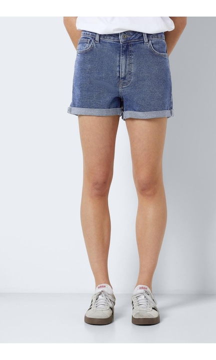 Blugi scurti dama NOISY MAY, 7493, Regular fit, Bumbac, Albastru, XL