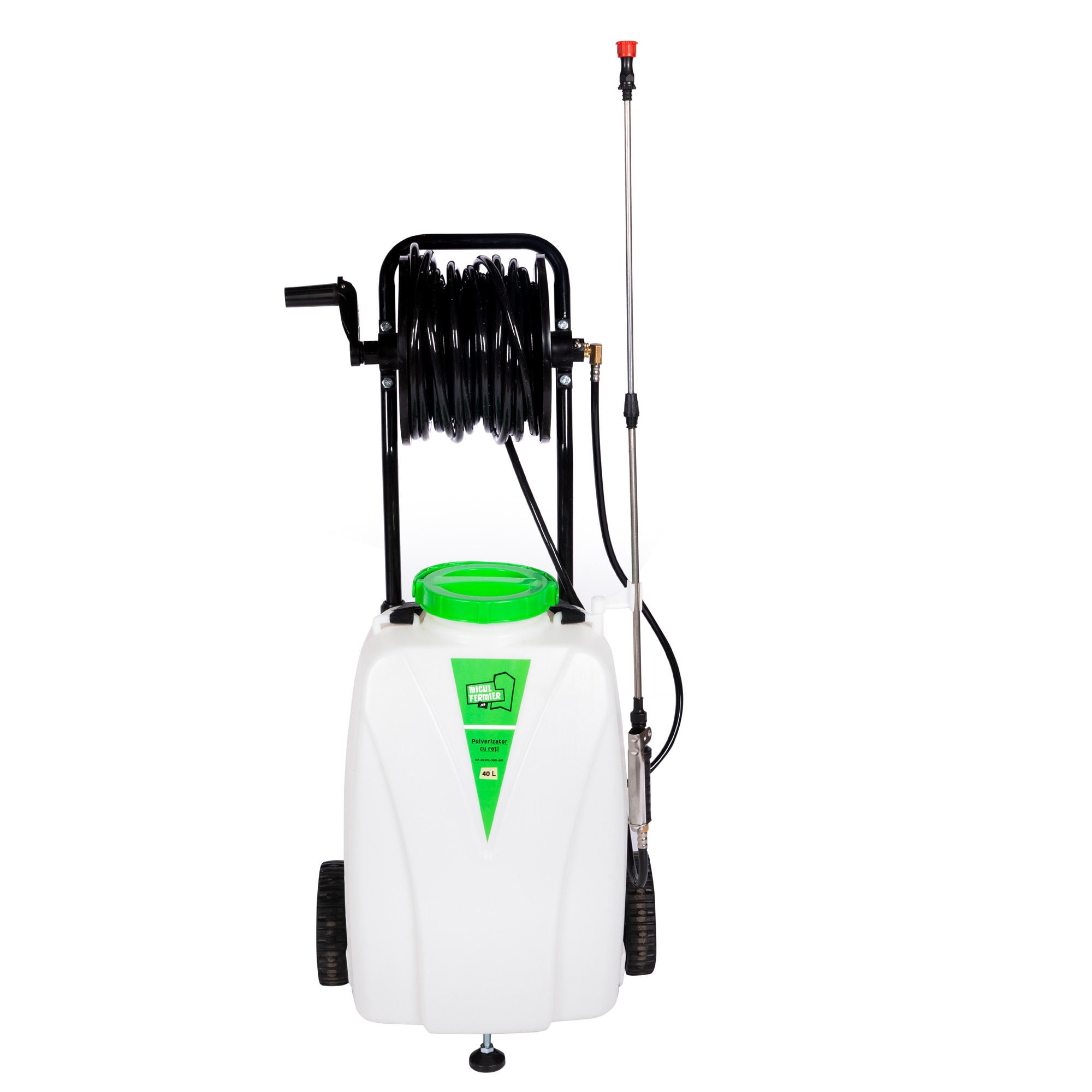 Pulverizator cu acumulator Micul Fermier, volum 40 litri, cu roti